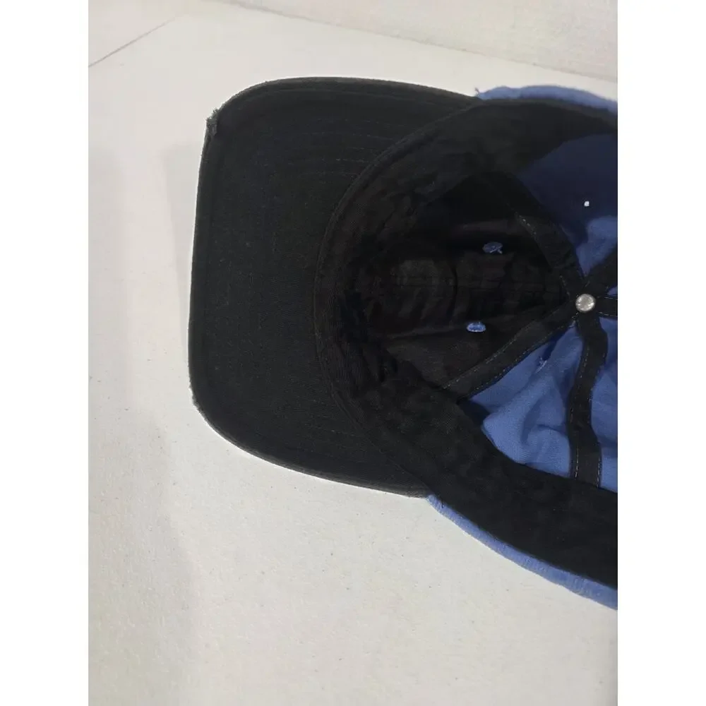 Vintage Nike Strapback Hat Blue Black Circle NIKE Logo Cap OSFA